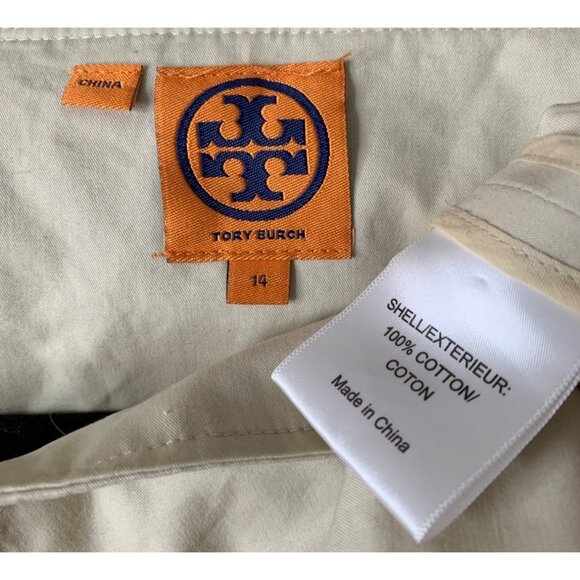 14 Tory Burch Womens Jason Utility Vest With Gold Zipper & Snap Safari EUC - Picture 5 of 8